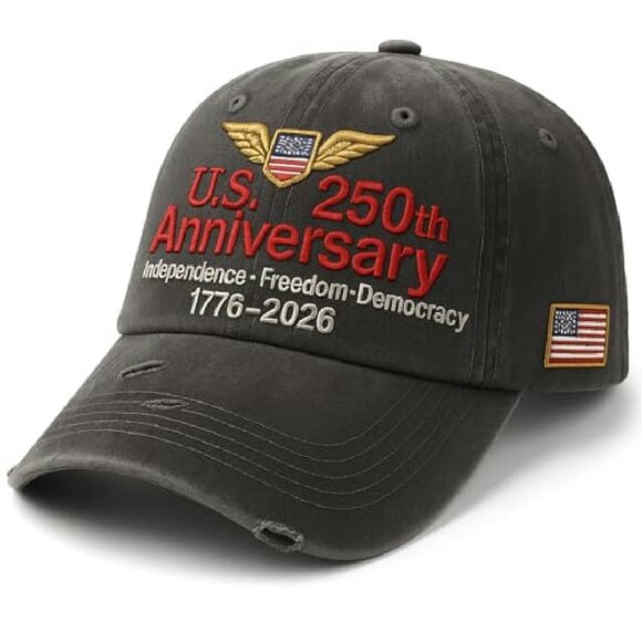 Men's Adjustable Trucker Cap with Embroidered Patriotic Design - Picture 2 of 8